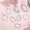 CHGCRAFT 48Pcs 6 Styles Alloy Open Back Bezel Pendants FIND-CA0008-85-4