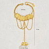 Copper Middle Eastern Brass Coin Chains Bracelet with Tassel Pendant SV3289-6
