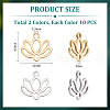 Unicraftale 20Pcs 2 Colors 304 Stainless Steel Pendants STAS-UN0057-43-3