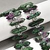 Natural Ruby in Zoisite Double Terminated Point Beads Strands G-H069-B08-01-2