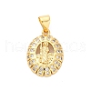 Brass Micro Pave Cubic Zirconia Pendants KK-D325-53G-1