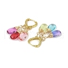 Gradient Color Baking Paint Transparent Glass Dangle Hoop Earrings EJEW-JE06360-3