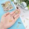 SUPERFINDINGS 100Pcs 5 Colors Tibetan Style Alloy Pendants FIND-FH0003-24-3
