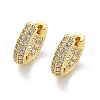 Brass Micro Pave Clear Cubic Zirconia Hoop Earrings EJEW-D311-101G-4