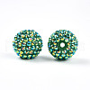 Chunky Resin Rhinestone Bubblegum Ball Beads RESI-S256-20mm-SAB13-2