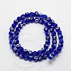 Handmade Evil Eye Lampwork Round Bead Strands LAMP-L055-8mm-06-2