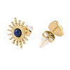 304 Stainless Steel Rhinestone Stone Dyeing Stud Earrings EJEW-S224-04G-07-3