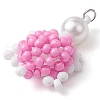 3Pcs 3 Colors Seed Beads Beaded Charms PALLOY-MZ00346-4