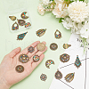 WADORN 20Pcs 10 Styles Tibetan Style Alloy Enamel Chandelier Components Links FIND-WR0011-42-3