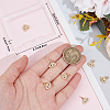 Beebeecraft 10Pcs Rack Plating Brass Clear Cubic Zirconia Charms ZIRC-BBC0003-06-3
