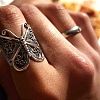 Retro Alloy Adjustable Finger Rings for Women FS-WG84129-02-3
