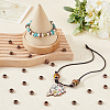 SOFPLATE 100Pcs Tibetan Style Rondelle European Beads FIND-SP0002-27-4