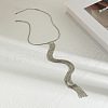 Brass Snake Chains Lariat Necklaces WG418B2-14-1