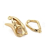 Brass Micro Pave Clear Cubic Zirconia Fold Over Clasps KK-C075-25G-2