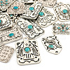 16Pcs 8 Styles Synthetic Turquoise Pendants FIND-TA0003-26-12