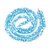 Electroplate Glass Beads Strands EGLA-N002-13-A05-2