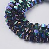 Electroplate Glass Beads Strands EGLA-L012-B-FP03-2