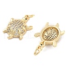 Brass Pave Clear Cubic Zirconia Pendants KK-U009-12J-G-2