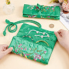 GOMAKERER 2Pcs Retro Rectangle Silk Zipper Roll Pouches ABAG-GO0001-02D-5
