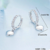 Twisted Heart S925 Sterling Silver Hoop Earrings OI2673-5