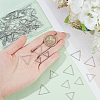 DELORIGIN DIY 304 Stainless Steel Triangle Dangle Earrings Making Kit DIY-DR0001-40-3