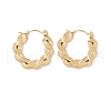 Ion Plating(IP) 304 Stainless Steel Wave Hoop Earrings for Women EJEW-I267-05G-1