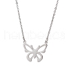 Non-Tarnish Hollow Butterfly 304 Stainless Steel Pendant Necklaces NJEW-JN04814-01-1