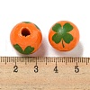 Printed Wood European Beads WOOD-G022-01A-3