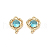 Brass Micro Pave Cubic Zirconia Pendants KK-A259-15G-1