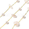 Handmade Natural Rose Quartz Chip Beaded Chains CHC-F020-02G-02-1