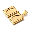 316 Stainless Steel Locket Pendants STAS-G146-25G-2