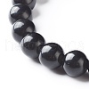 Natural Obsidian & Lava Rock Round Beads Stretch Bracelets Set BJEW-JB06982-04-10