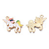 Rack Plating Alloy Enamel Pendants ENAM-T011-136B-3