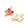 Brass Enamel Pendants KK-L237-025G-02-2