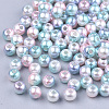 Rainbow ABS Plastic Imitation Pearl Beads OACR-Q174-5mm-05-2