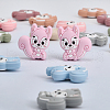 Globleland 20Pcs 10 Colors Squirrel Food Grade Eco-Friendly Silicone Focal Beads SIL-GL0001-02-4