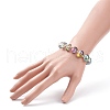 Glass Oval Beaded Stretch Bracelet for Women BJEW-JB08274-3