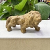 Natural Rhodochrosite Carved Healing Lion Figurines PW-WG35601-06-1