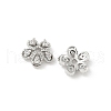 Brass Micro Pave Clear Cubic Zirconia Bead Caps KK-V015-22P-1