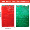 CREATCABIN 10Pcs 2 Colors Christmas Themed Plastic Drawstring Bags ABAG-CN0001-10-2