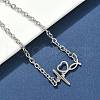 304 Stainless Steel Heartbeat Link Bracelets BJEW-F500-05P-3