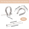 Anti-Tarnish Beebeecraft 4Pcs 925 Sterling Silver Teardrop Pendant Bails with Ball Head Pins STER-BBC0001-92-2