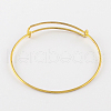 Adjustable Iron Expandable Bangle Making BJEW-R038-G-2
