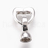 Brass Micro Pave Cubic Zirconia Fold Over Clasps KK-P164-07P-2