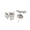 Non-Tarnish Ion Plating(IP) 304 Stainless Steel Stud Earrings EJEW-S223-01P-2