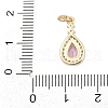 Brass Pave Cubic Zirconia Pendants KK-Q096-14D-G-3