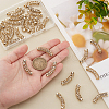   30Pcs Alloy Curved Tube Beads FIND-PH0022-67B-3