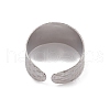 Non-Tarnish 304 Stainless Steel Textured Open Cuff Rings for Women RJEW-G285-14P-3