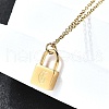 304 Stainless Steel Rolo Chain Pendant Necklaces NJEW-S444-01G-07-2