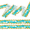 6M Polyester Flower Embroidery Lace Ribbon OCOR-TAC0015-14-3
